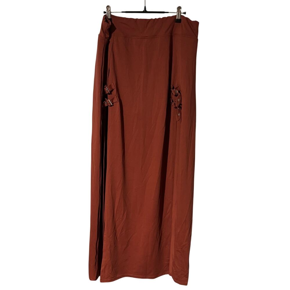 Halara High Waisted Decorative Buckle 2-in-1 Maxi Casual Skirt XL - Picture 2 of 8